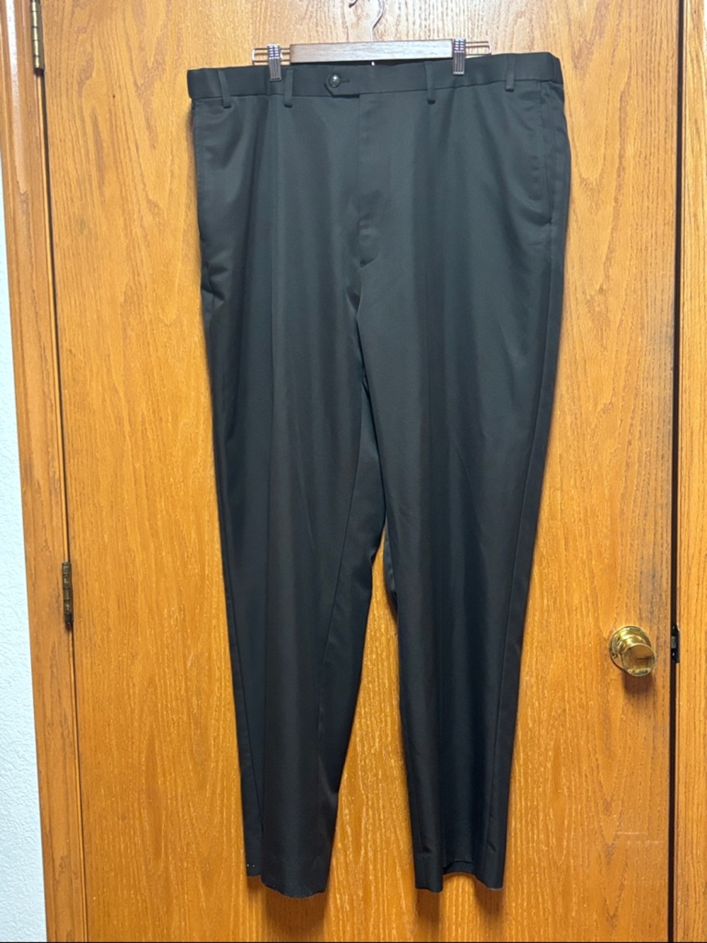 Men's Brown Roundtree & Yorke Dress Trousers - Classic Straight Fit